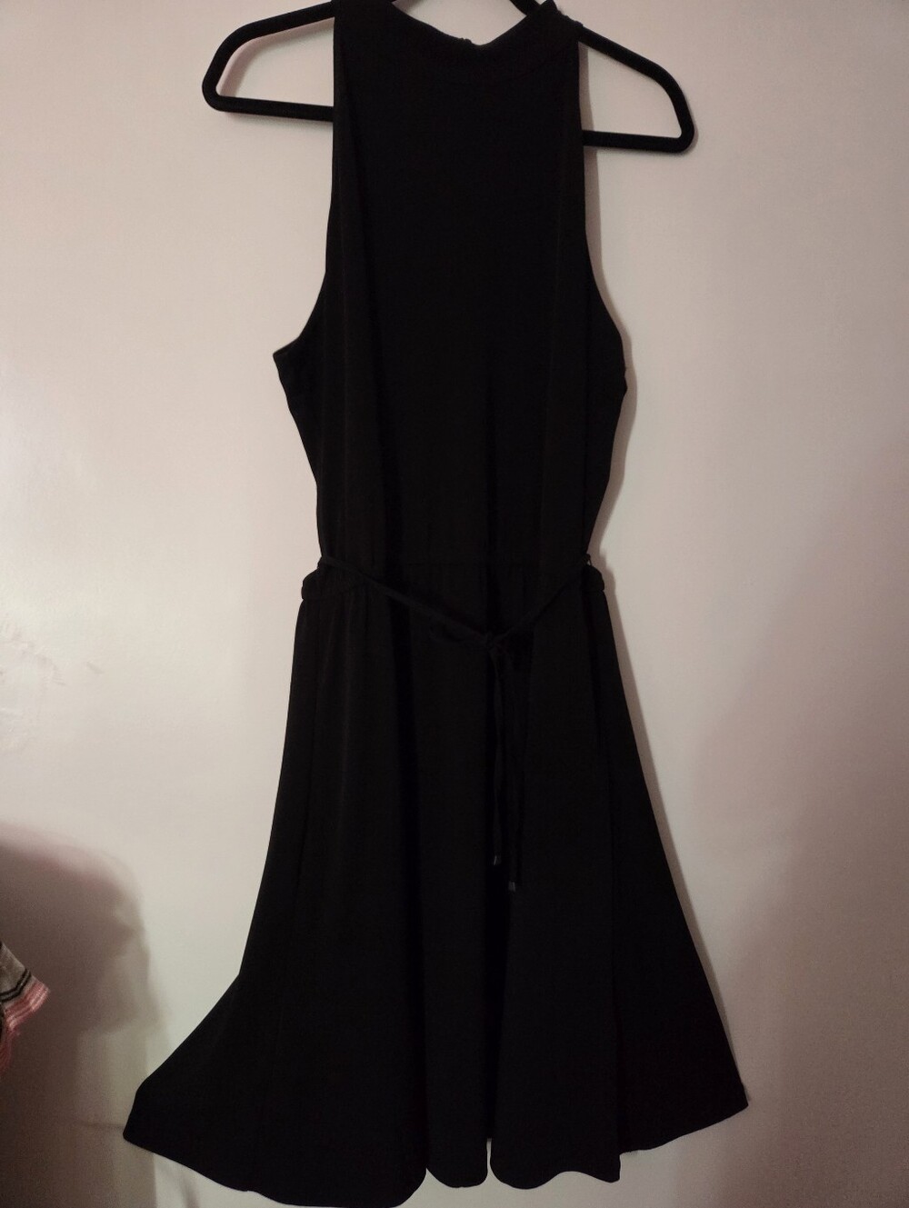 Chico's Little Black Dress Sleeveless Tie-Waist A-Line